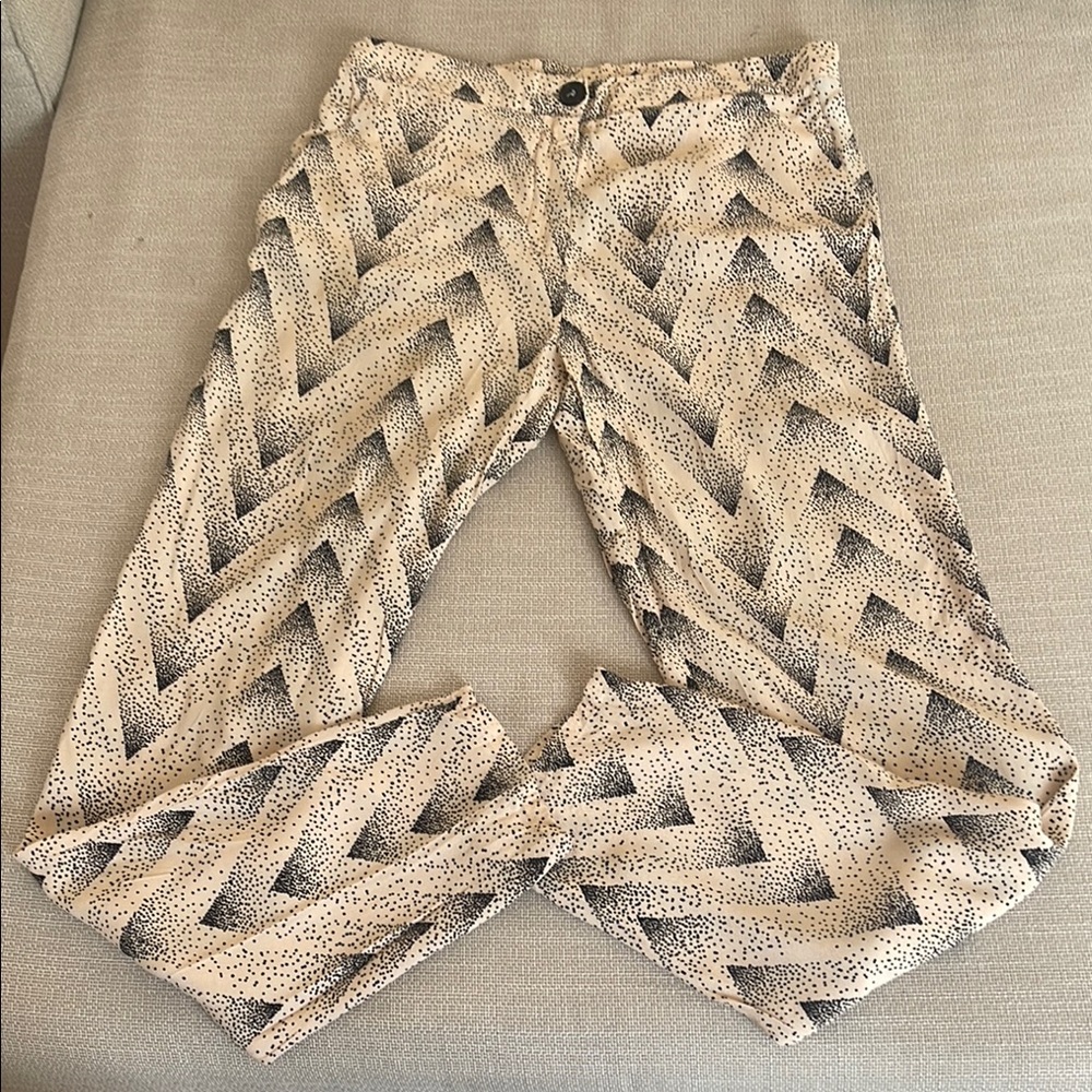 Cream and Black  Leg with Unique Design like a ne. rayon fabric